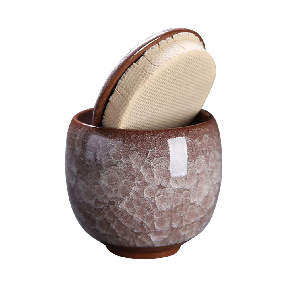 Ice Crack Pattern Storage Jar Ceramic Nail Dip Powder Box Multi-function Jar