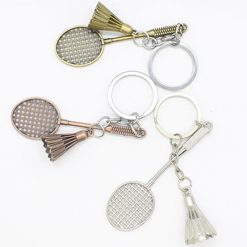 3pcs Badminton Design Key Chains Bag Hanging Keychain Decoration Backpack Decoration