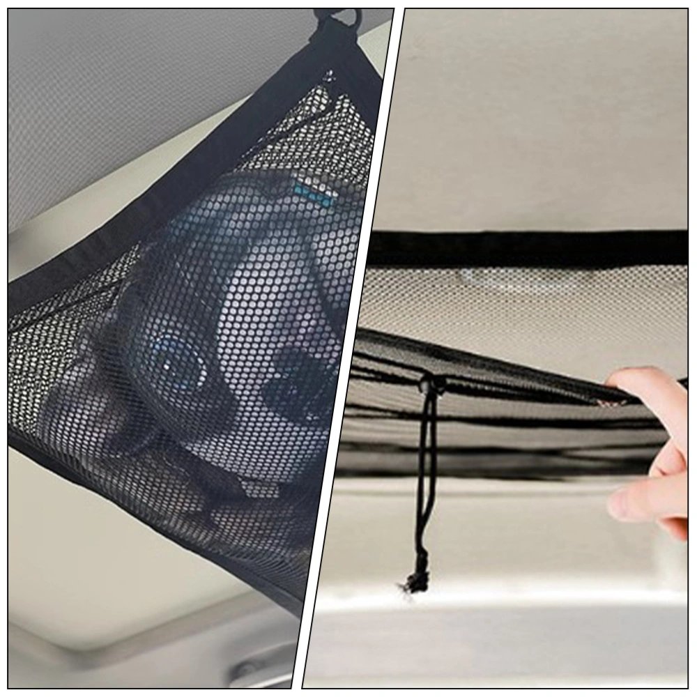 Car Ceiling Cargo Net Car Roof Mesh Bag Car Roof Tent Auto Ceiling Net Pouch