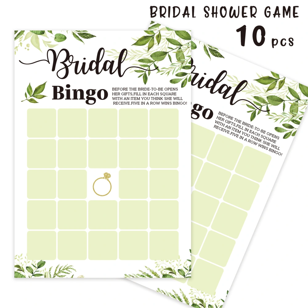 10 sheets of Party Games Card Bridal Shower Game Cards Novelty Games Cards