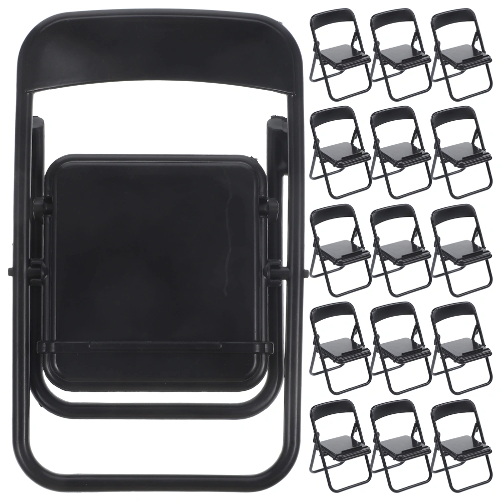 30pcs Miniature Chair Models Phone Holders Doll House Folding Chair Ornaments