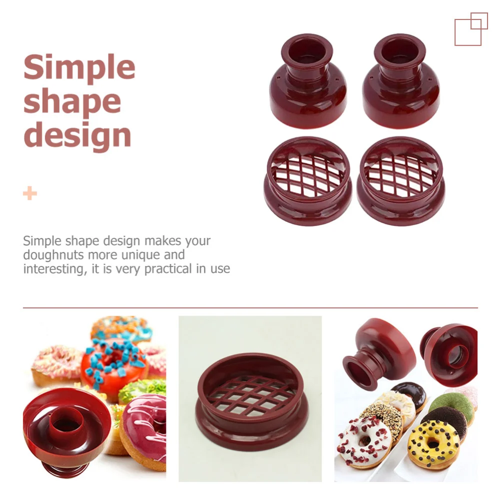 4Pcs Multi-function Donut Mold Thick Donut DIY Baking Mold Round Donut Mold Exquisite Mold