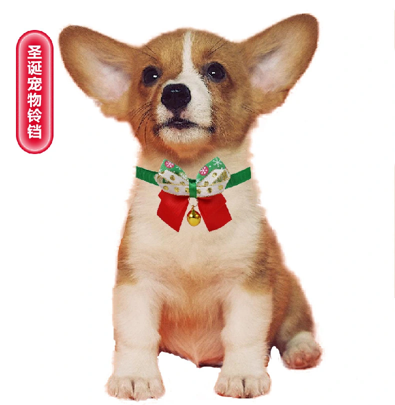 Christmas Dog Collar with Bell Adjustable Pet Collar Decor Christmas Cat Collar Decor