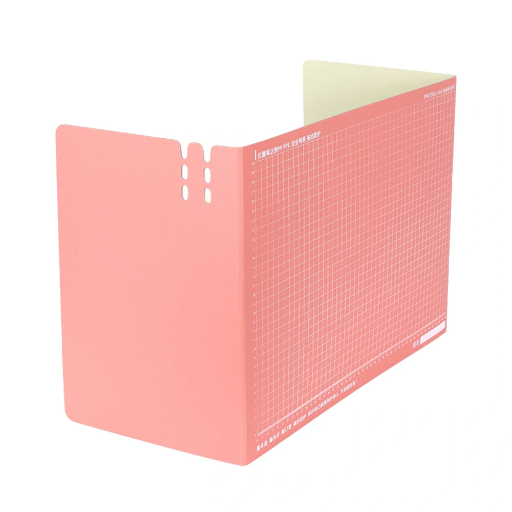 1Pc Desktop Partition Acrylic Test Baffle Acrylic Screen Dividing Board Practical Desktop Partition Board for School Office Use (Nordic Pink)