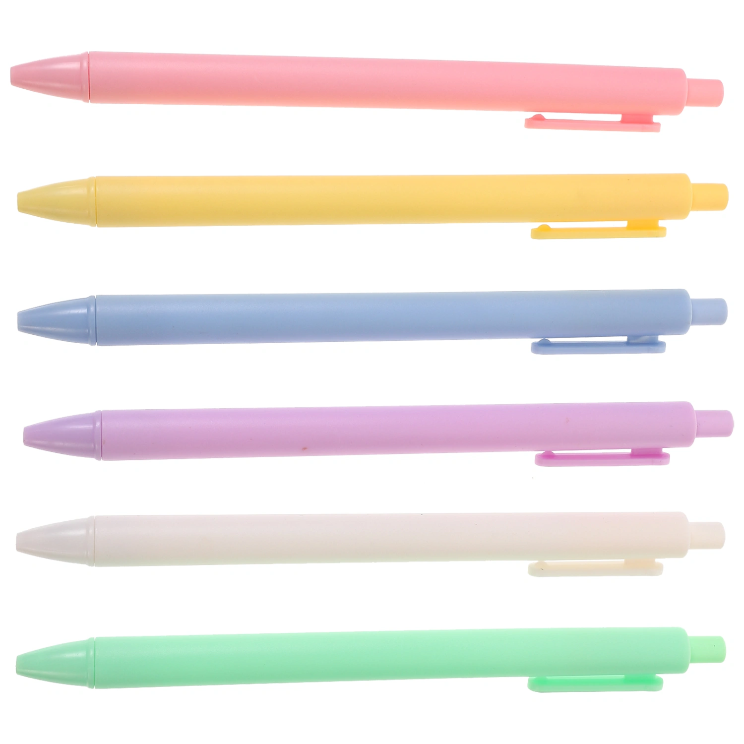 6pcs Press Type Gel Pen Students Gel Pen Portable Smooth Writing Gel Pen for Office