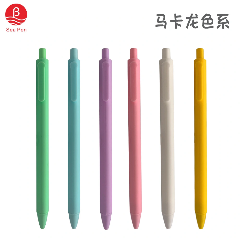 6pcs Press Type Gel Pen Students Gel Pen Portable Smooth Writing Gel Pen for Office