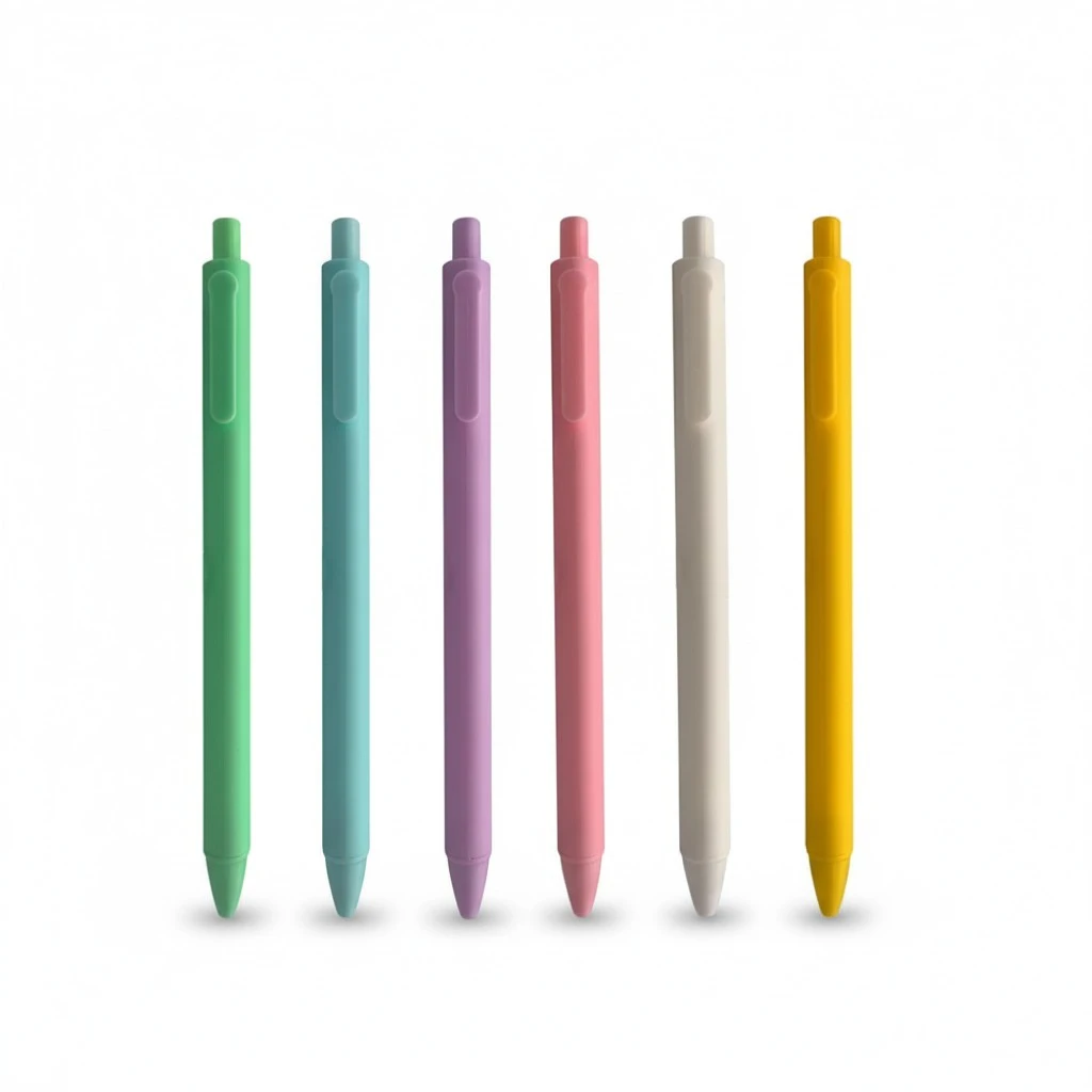 6pcs Press Type Gel Pen Students Gel Pen Portable Smooth Writing Gel Pen for Office