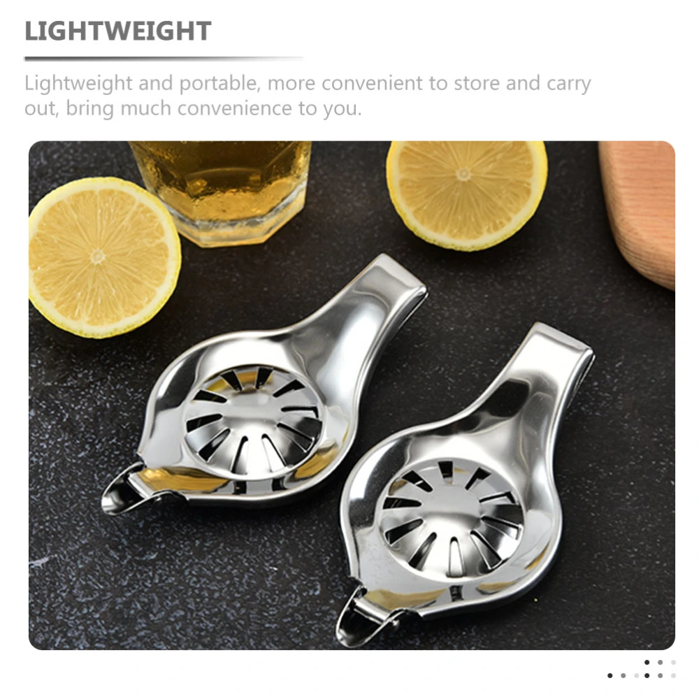 2Pcs Manual Fruit Squeezer Handheld Lemon Juicer Stainless Steel Fruit Juicer Citrus Squeezer