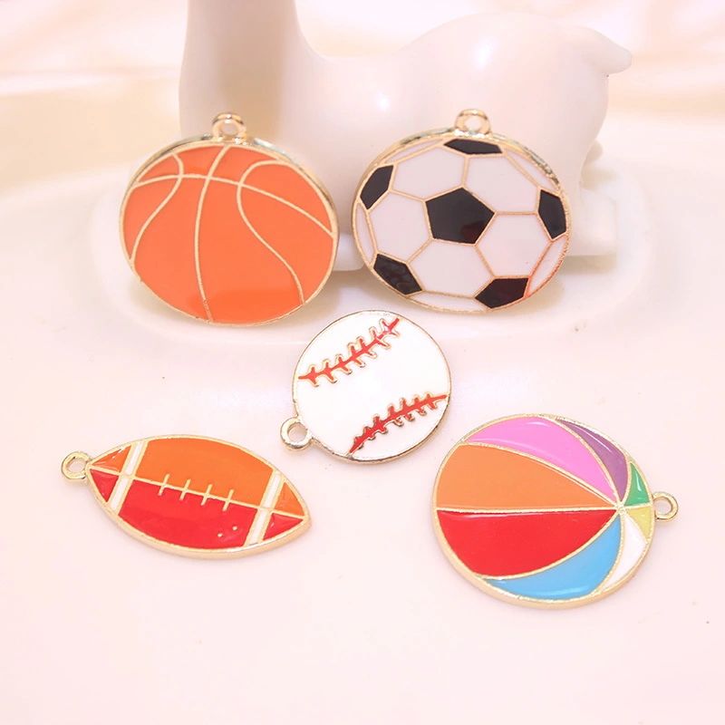 20Pcs Cute Charms Sports Ball Shaped Pendants Jewelry Charms DIY Earrings Accessories