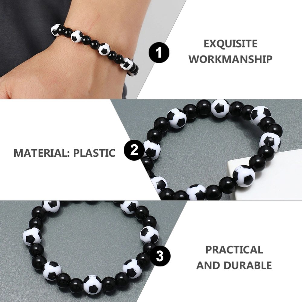 Soccer Shape Beads Bracelet Man's Bracelet Gift Fashion Clothing Accessory