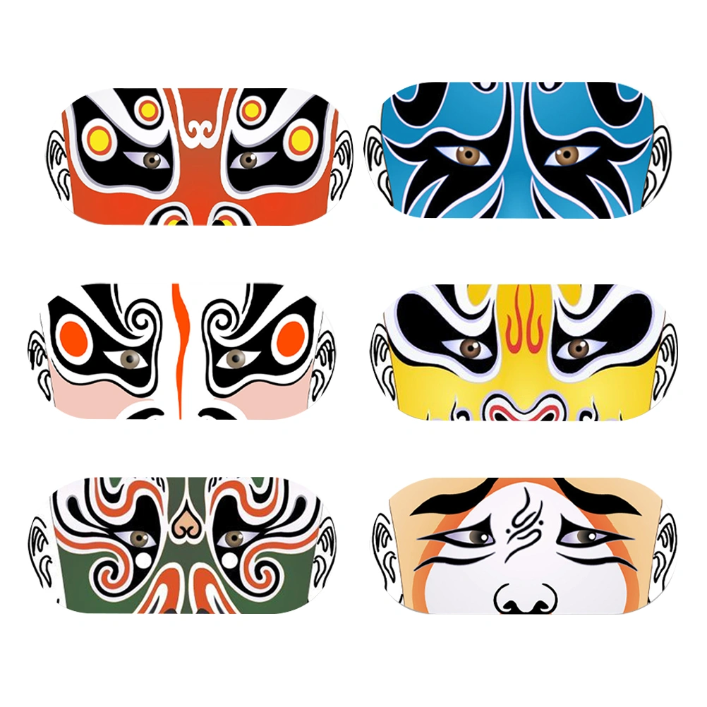 6Pcs Webcam Slide Cover Beijing Opera Facial Makeup Pattern Web Camera Blocker