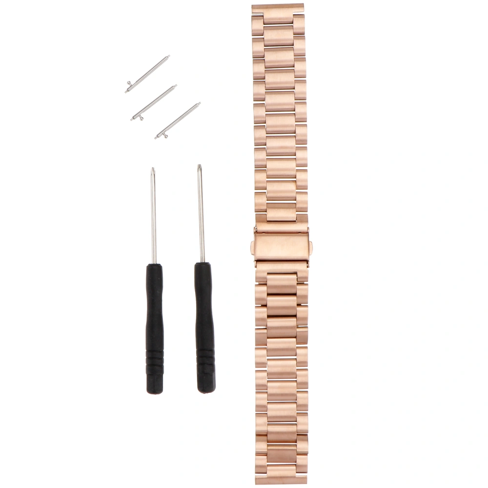 Stainless Steel Watch Strap Elegant Watch Band Watch Replacement Strap Compatible for Garmin Venu Rose Gold