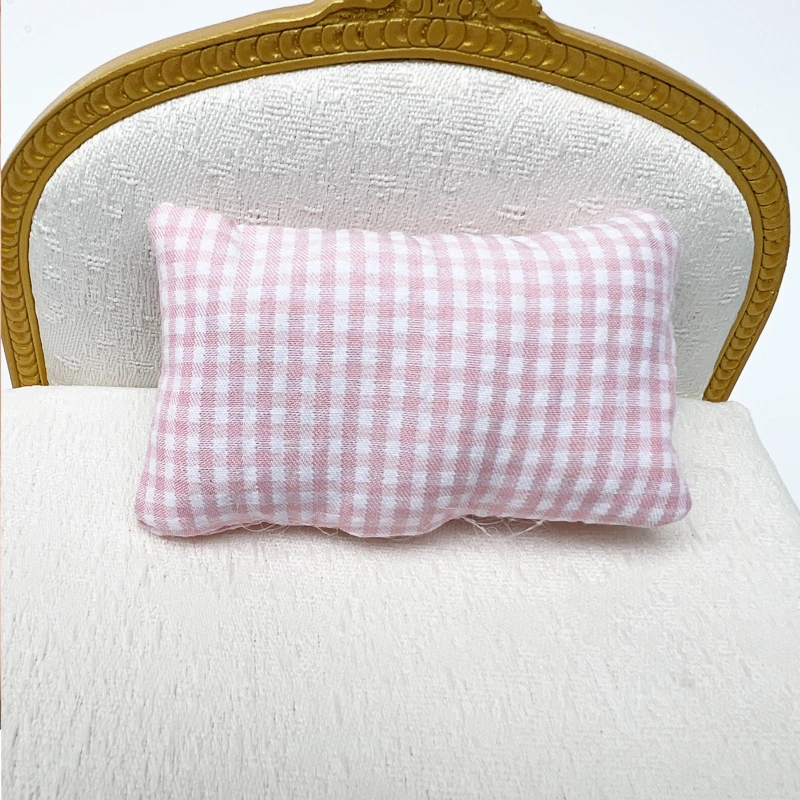 4pcs Doll House Mini Pillow Miniature Pillow Model Wear-resistant Stuffed Pillow Prop Doll House Supply