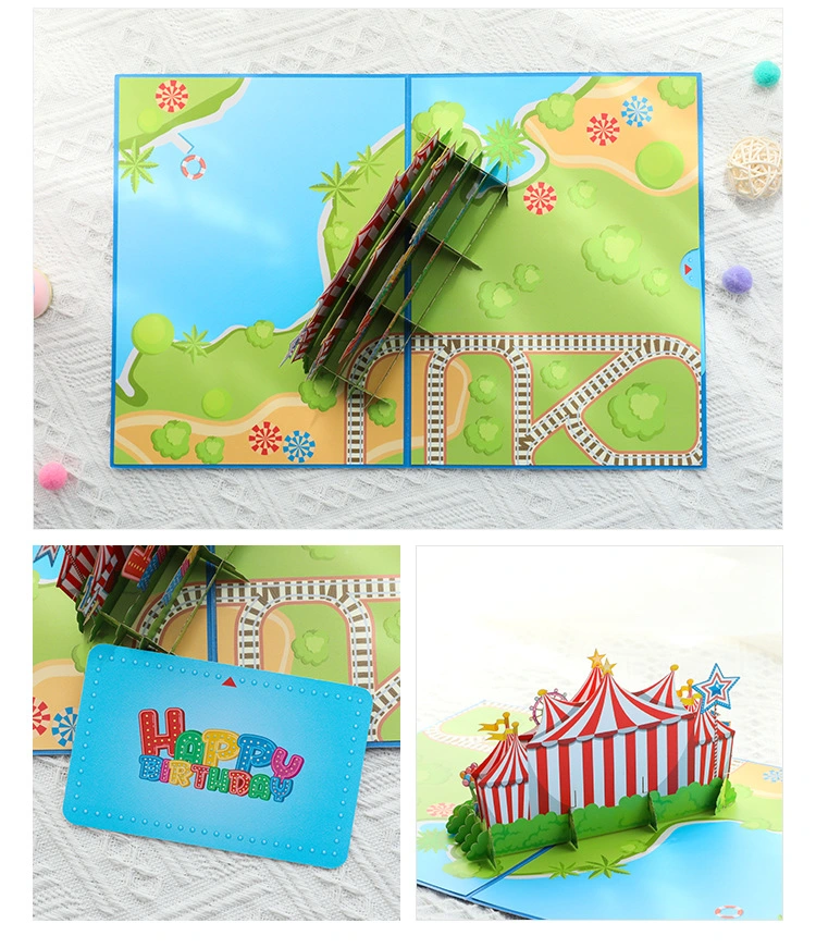 Birthday Greeting Card 3D Amusement Park Greeting Card Birthday Gift Blessing Card Birthday Card