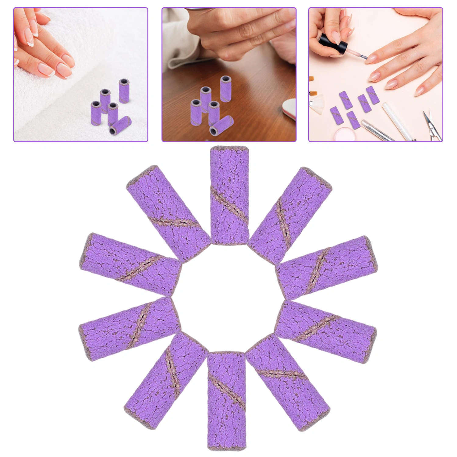 50 pcs Sanding Bands Nail Drill Sanding Rings Bands Manicure Nail Sanding Bands