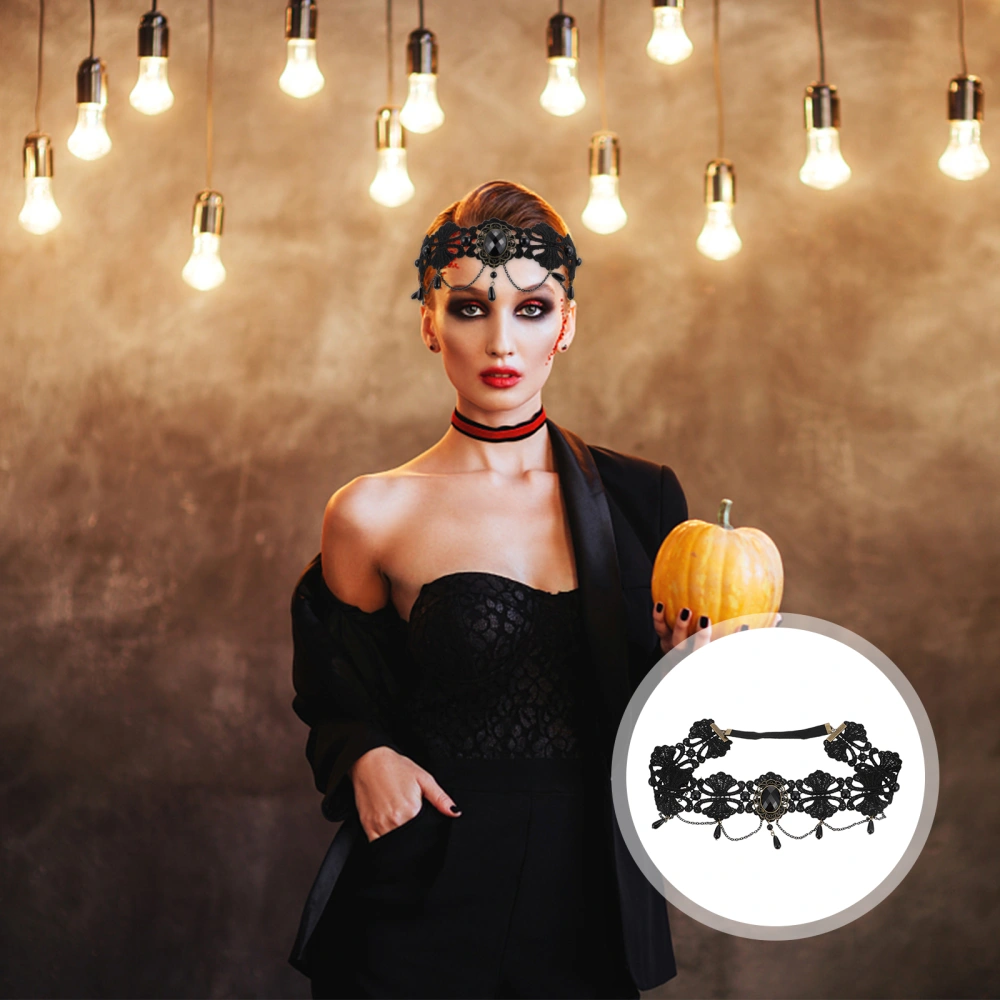 Halloween Gothic Style Headdress Hair Garland Hair Band Vintage Queen Hairband