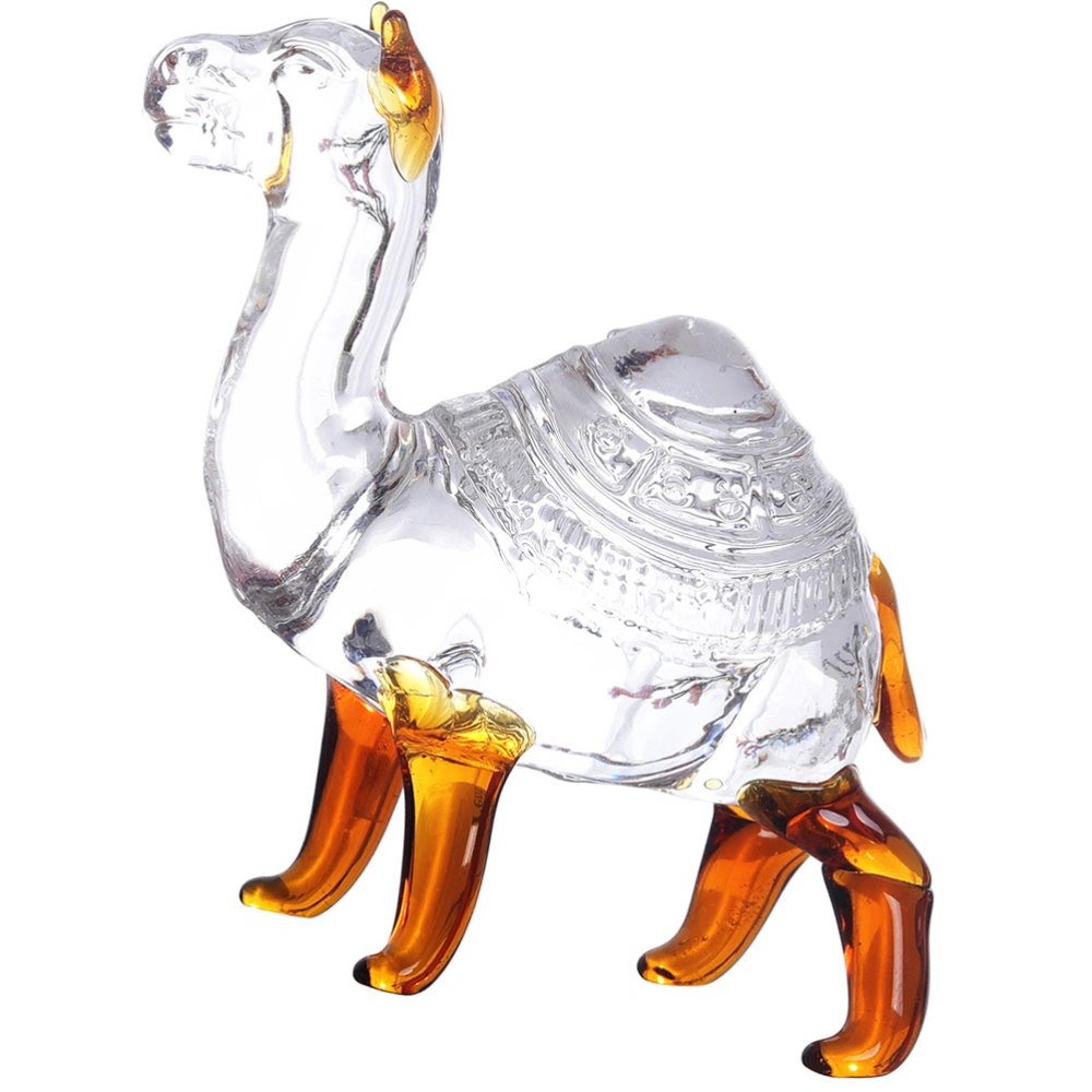 Crystal Camel Statue Ornament Lifelike Camel Craft Desktop Decor Microlandscape Camel Figurine