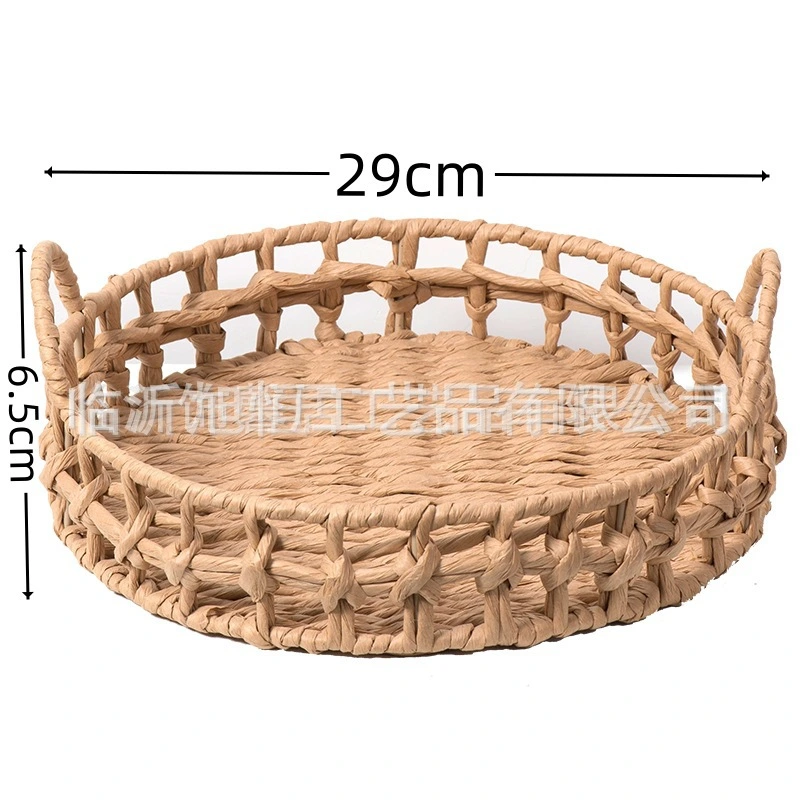 Bread Basket Paper Rope Woven Basket Woven Food Storage Basket Fruit Vegetables Serving Basket