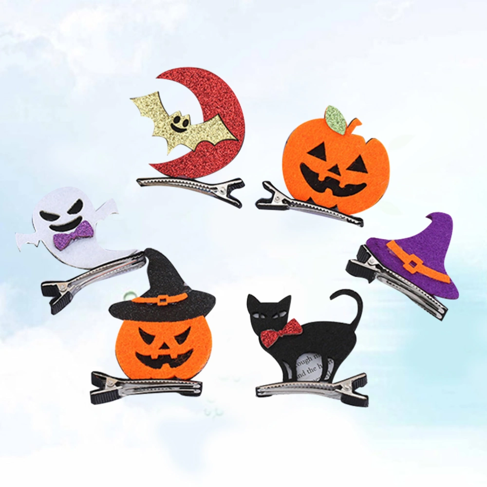 6pcs Halloween Hairpins Hair Barrettes Hair Clips Headwear Party Accessories for Girls Children