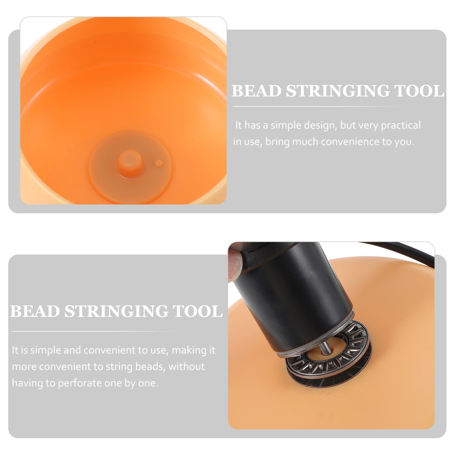 1 set of Electric Bead Spinner Bowl USB Bead Spinner Kit Bead Stringing Tool