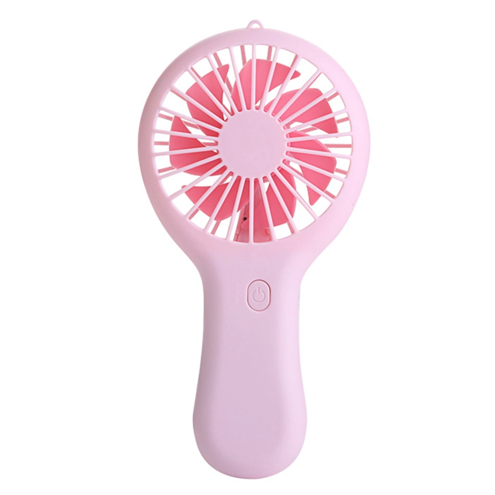 1pc Portable Mini Fan USB Charging Fan Handheld Fan Summer Cooling Fan for Home Office School (Pink)