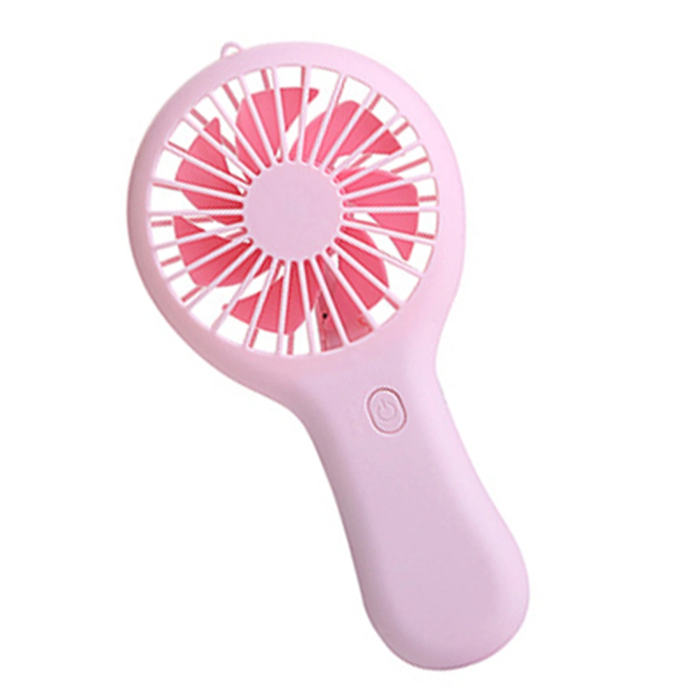 1pc Portable Mini Fan USB Charging Fan Handheld Fan Summer Cooling Fan for Home Office School (Pink)