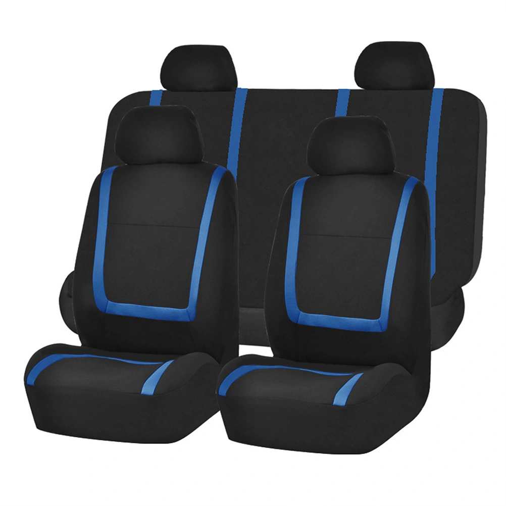9 Pcs Car Seat Cover Universal Auto Seat Cover Thicken Wear Resistant Car Seat Protector Mat Car Interior Accessory (Blue)
