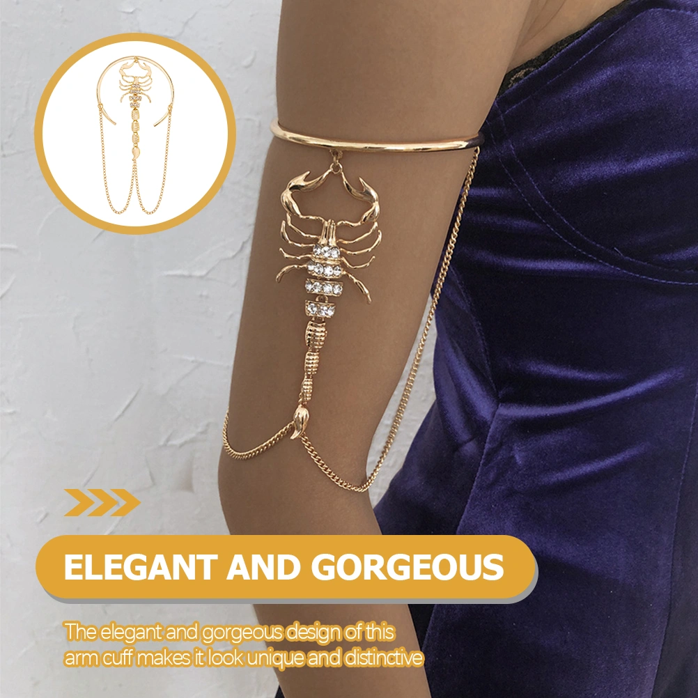 Gothic Style Scorpion Arm Cuff Upper Band Cuff Bracelet Adjustable Open Armlet