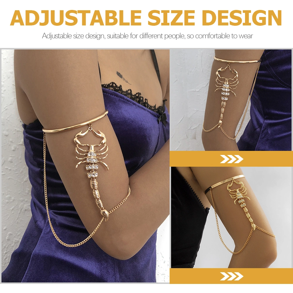 Gothic Style Scorpion Arm Cuff Upper Band Cuff Bracelet Adjustable Open Armlet