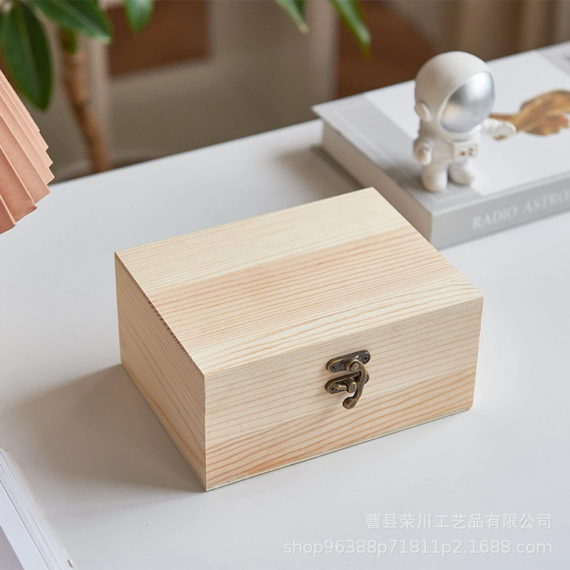 Wooden Jewelry Box Jewelry Case Wood Small Gift Storage Box Packing Case