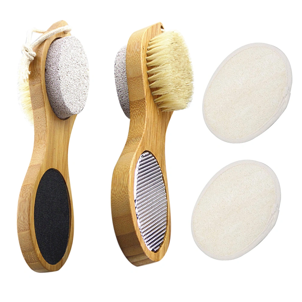 1 Set of Foot Rubbing Board Pumice Stone Foot Massage Brush Pedicure Care Tools