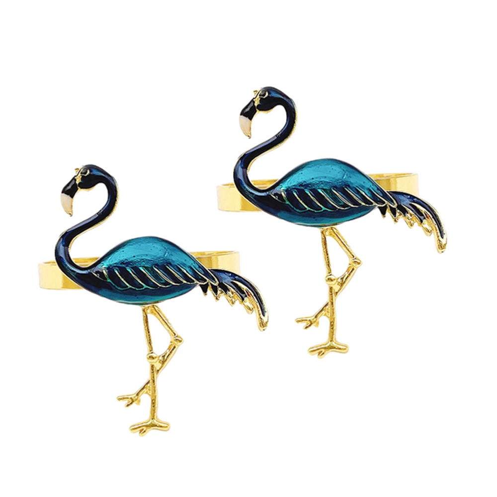  2pcs Flamingos Napkin Rings Flamingos Napkin Circles Flamingos Napkin Buckles