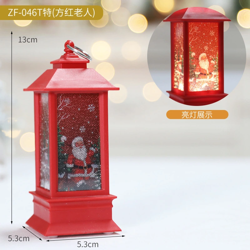 Christmas Luminous Lantern Decoration Delicate Xmas Lantern Ornament Tabletop Xmas Lighting Ornament