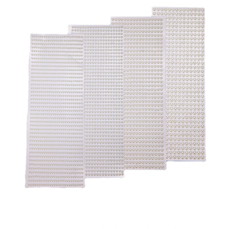 4 Sheets  Decor Self-Adhesive Pearls Flat Back Pearls Stickers Beauty Makeup Stickers Embellishments