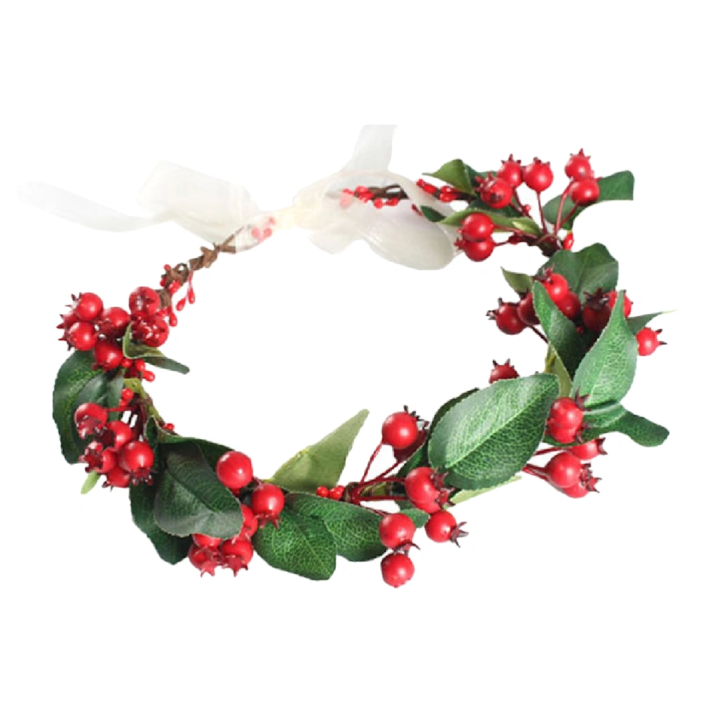 Simulated Berry Bridal Garland Headwear Fake Berry Garland Headdress Hair Wreath