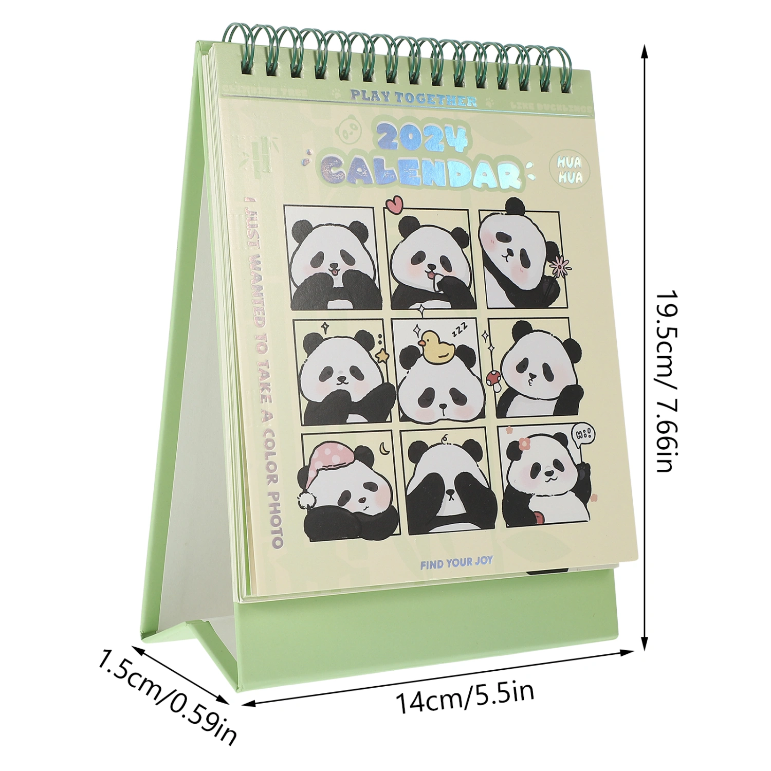 Noting Desktop Calendar Panda Pattern Standing Calendar Household Standing Calendar