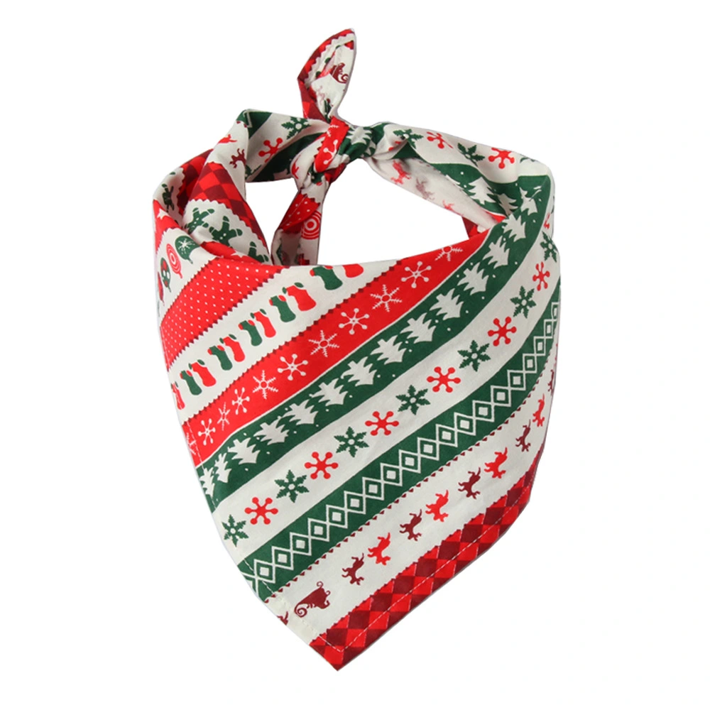  Christmas Pet Bandana  Dog Bandana Delicate Puppy Bandana Triangular Scarf Christmas Dog Bandana