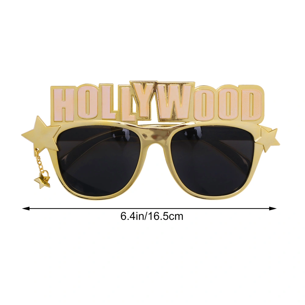 Golden Party Glasses Costume Cosplay Decoration Novelty Sunglasses Eyeglasses Party Favors Photo Prop