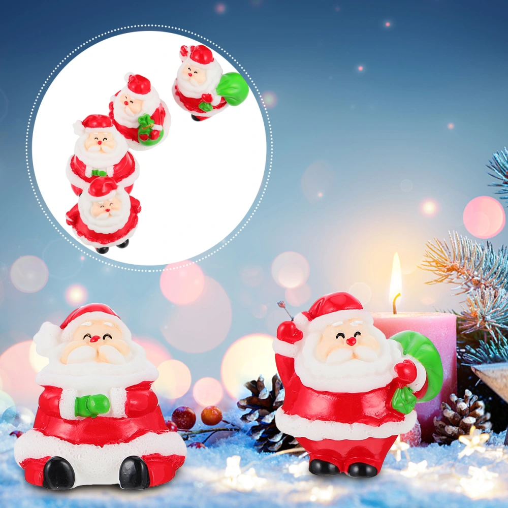 8Pcs Christmas Miniature Santa Claus Figurines Desktop Santa Claus Statues Xmas Party Favors