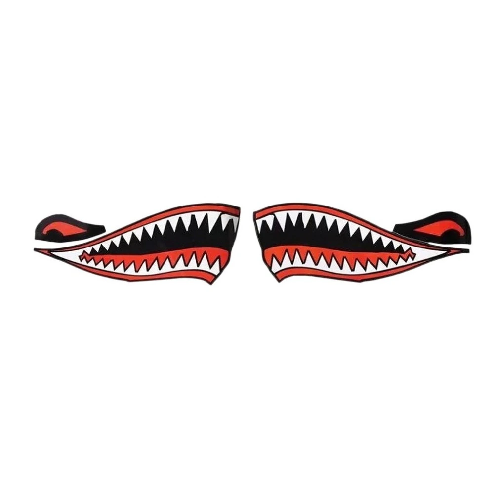 2Pcs Shark Teeth Mouth Stickers Decals Car Fishing Boat Sticker Novelty Car Decal