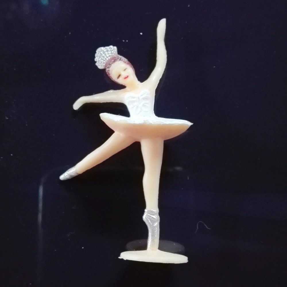 12Pcs Miniature Girl Decor Small Ballet Girl Figurine Desktop Dancing Girl Decor Table Resin Statue