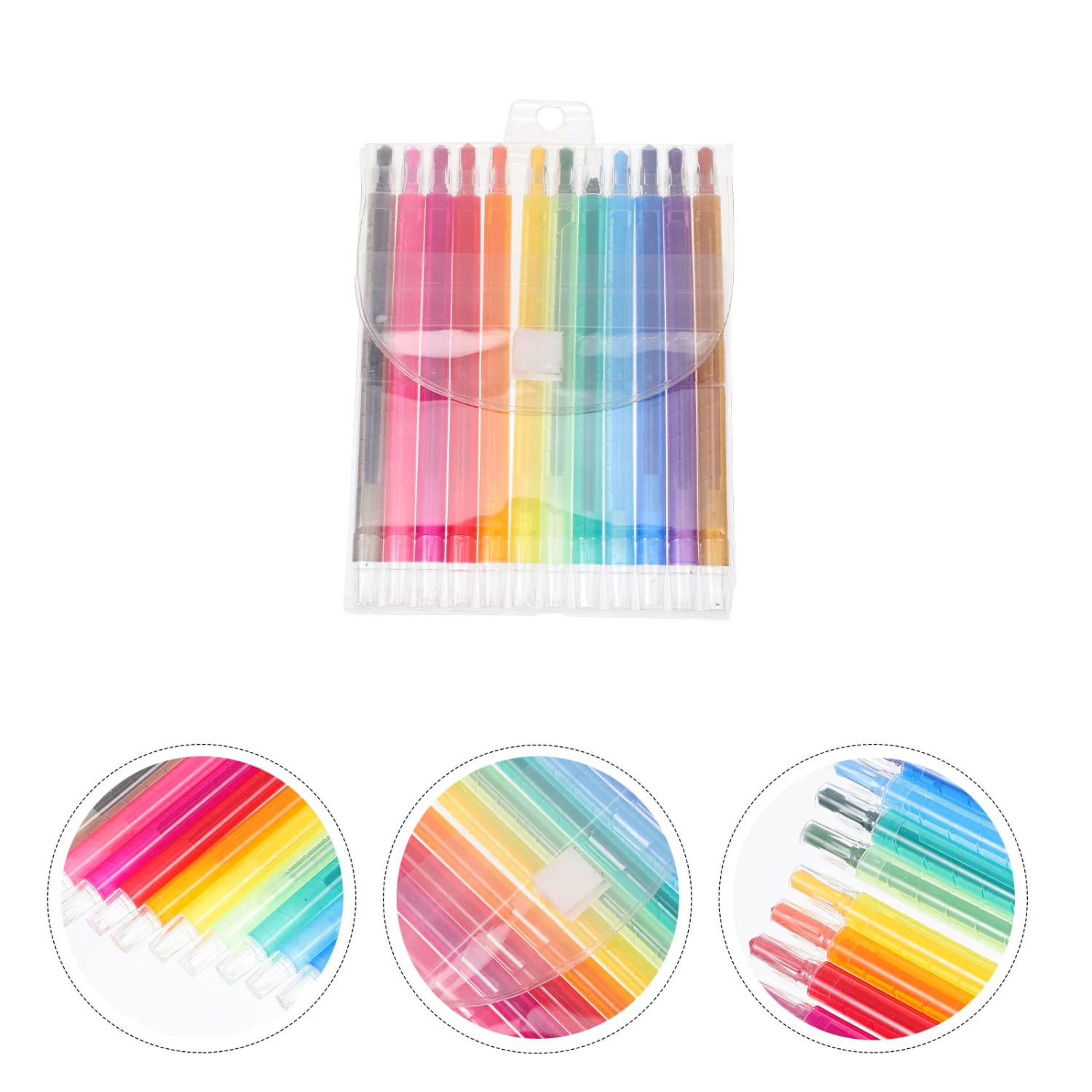 12Pcs Rotating Kids Crayons Children's Painting Crayons 12 Colors Drawing Pens
