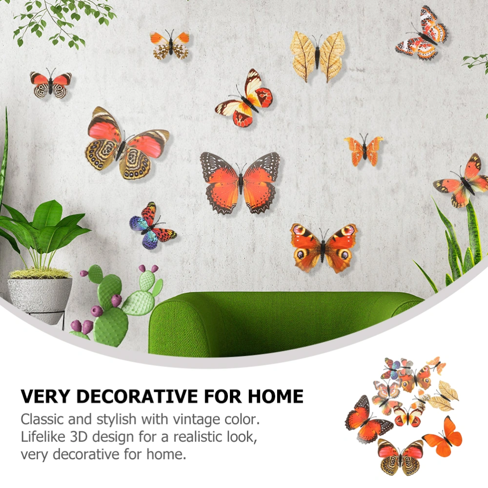 2 Pack of Butterfly Decorations 3D Butterfly Wall Decoration Removable Butterfly Wall Decor Stickers