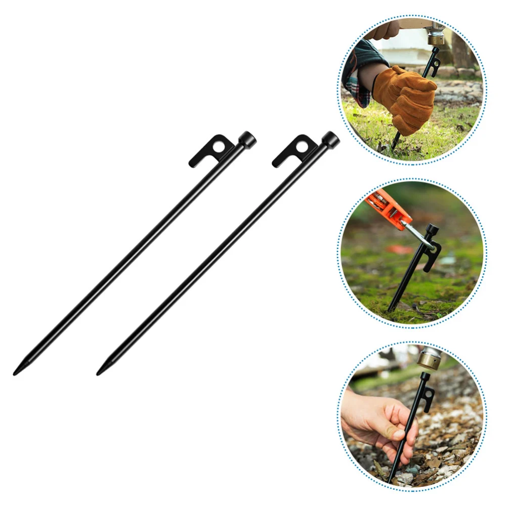 2Pcs Tent Ground Nails Metal Tent Stakes Metal Tent Pegs Camping Tent Stakes Heavy Duty Tent Stakes