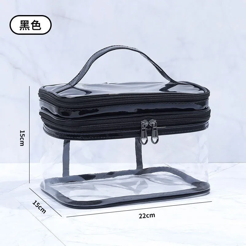 Make up Bag Portable Makeup Bag Large Makeup Case Organizer Clear Cosmetics Bag with Handle