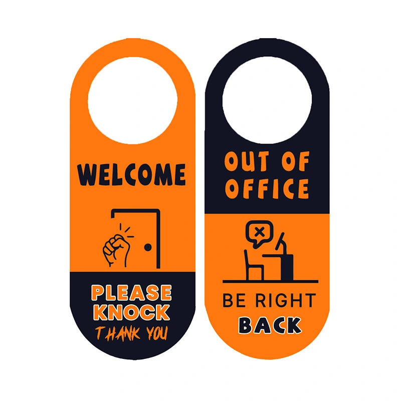 Welcome Please Knock Door Hanger Sign Office Door Double Sided Sign Privacy Sign