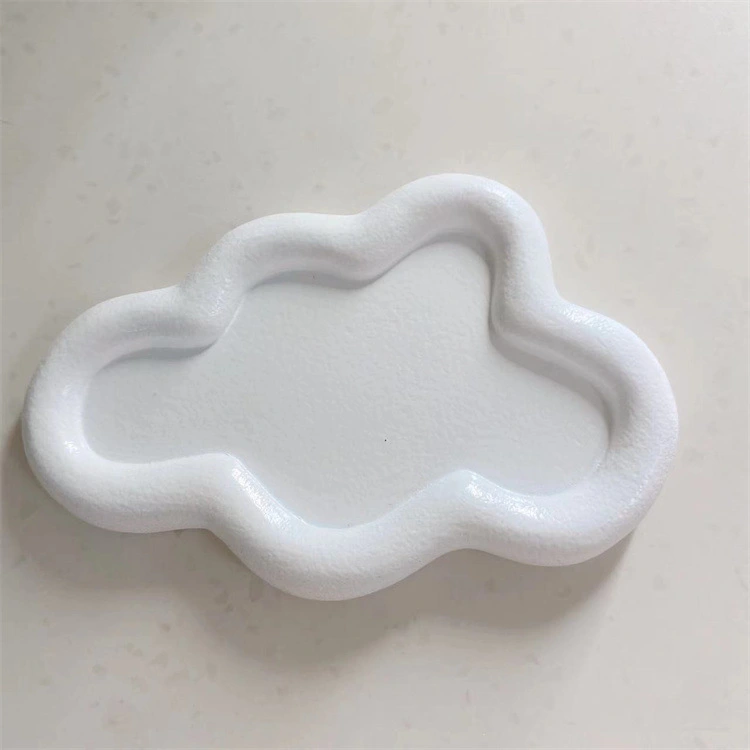 Jewelry Storage Display Tray Tabletop Resin Jewelry Display Dish Decorative Cloud Shaped Jewelry Holder