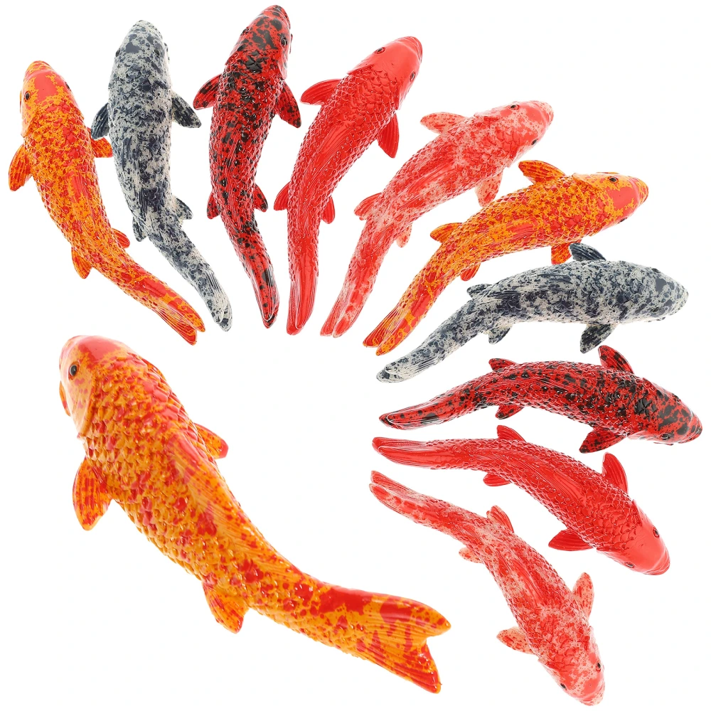 30pcs Artificial Fancy Carp Fake Fish Ornament Aquarium Fish Tank Decoration