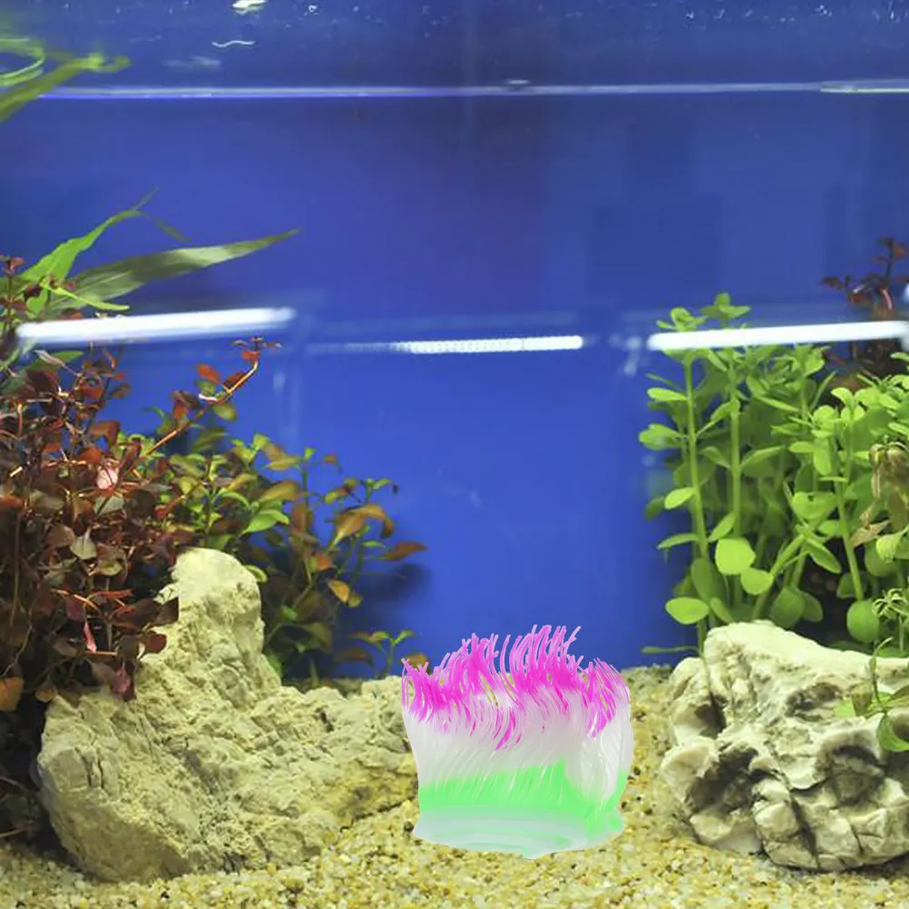 Fish Tank Fake Coral Model Simulated Silicone Coral Figurine Aquarium Artificial Coral Decoration