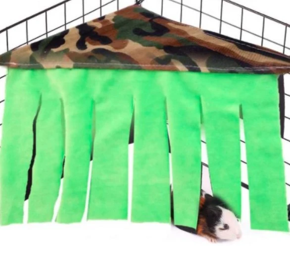 Small Animals Habitat Cage Guinea Pig Corner Hideout Multi-functional Hamster Hammock